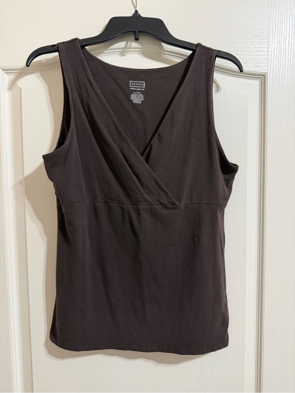 Merona Dark Brown V-Neck Sleeveless Tank Top